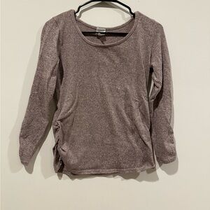 Siren lily Maternity Women’s Blouse Top Size Small Long Sleeve Peek Neckline